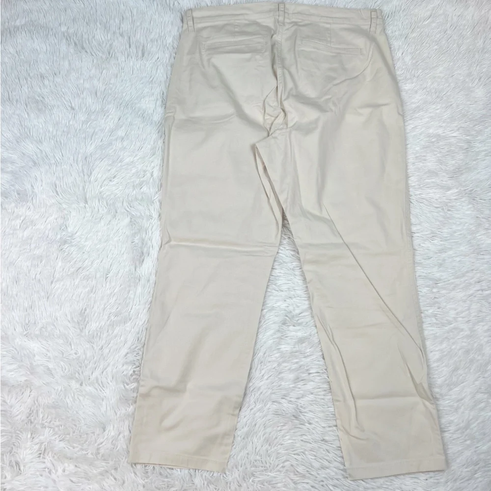 J Crew New high rise Vintage slim-straight stretch chino pant Mountain white